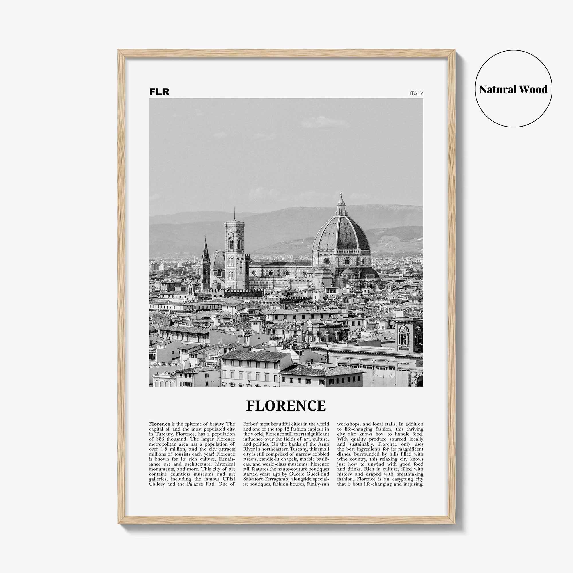 Florence Print Black and White No 1, Florence Wall Art, Florence Poster, Florence Photo, Florence Decor, Italy, Firenze, Tuscany, Italia