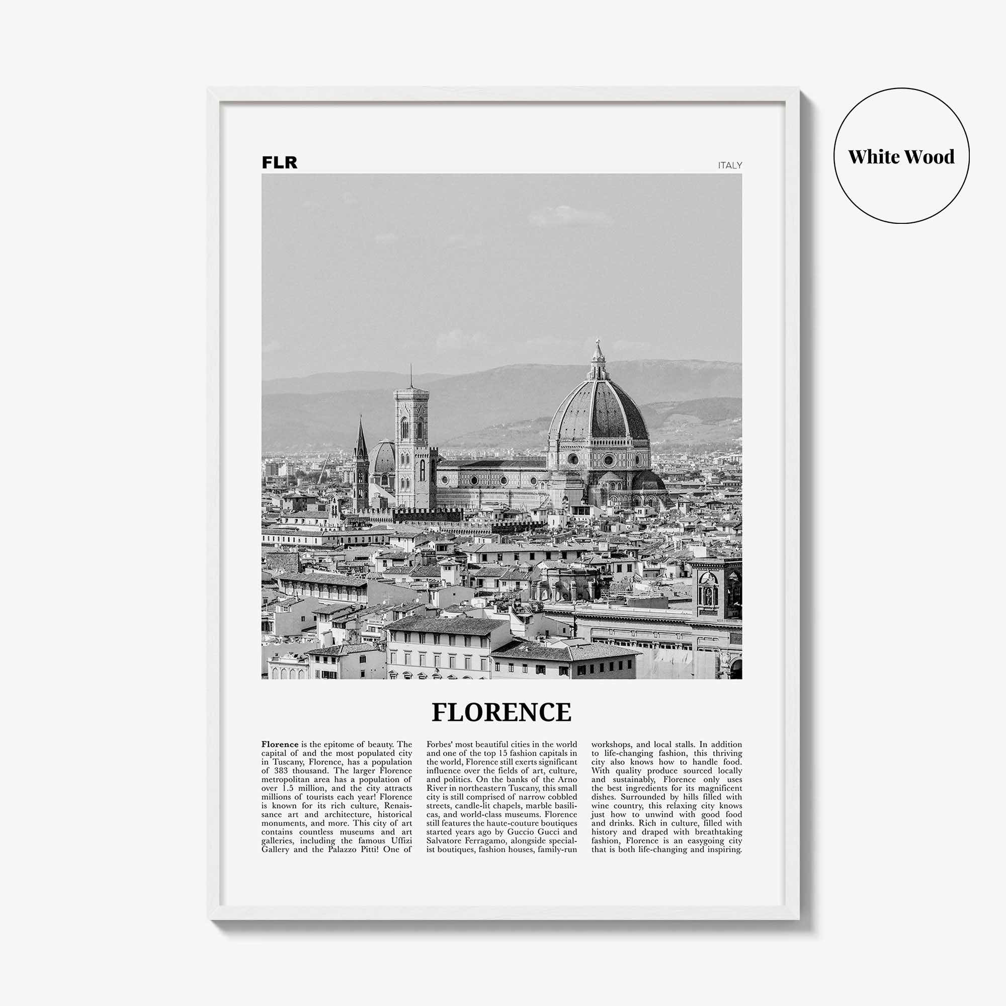 Florence Print Black and White No 1, Florence Wall Art, Florence Poster, Florence Photo, Florence Decor, Italy, Firenze, Tuscany, Italia