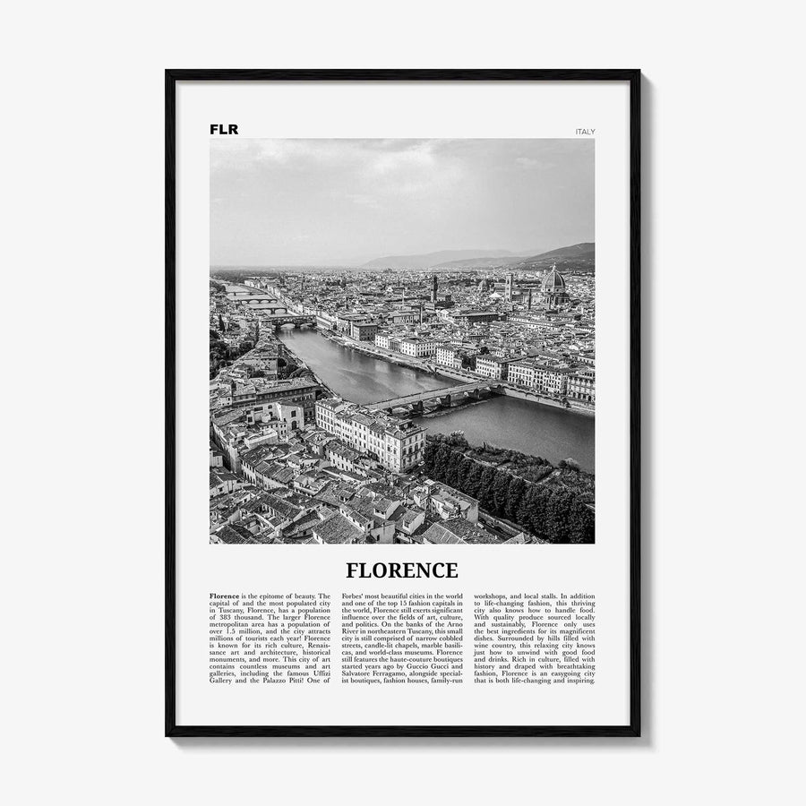 Florence Print Black and White No 2, Florence Wall Art, Florence Poster, Florence Photo, Florence Decor, Italy, Firenze, Tuscany, Italia