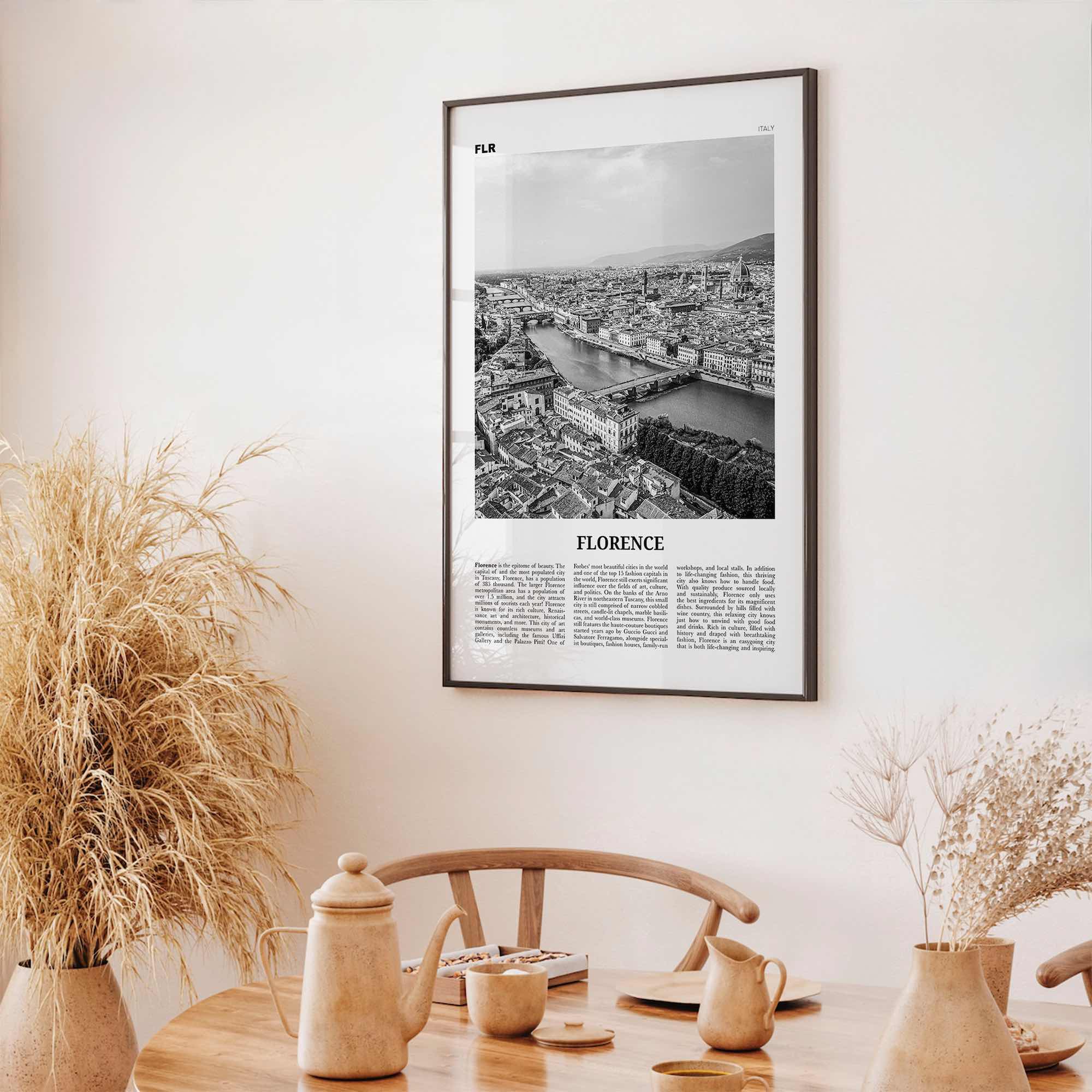 Florence Print Black and White No 2, Florence Wall Art, Florence Poster, Florence Photo, Florence Decor, Italy, Firenze, Tuscany, Italia