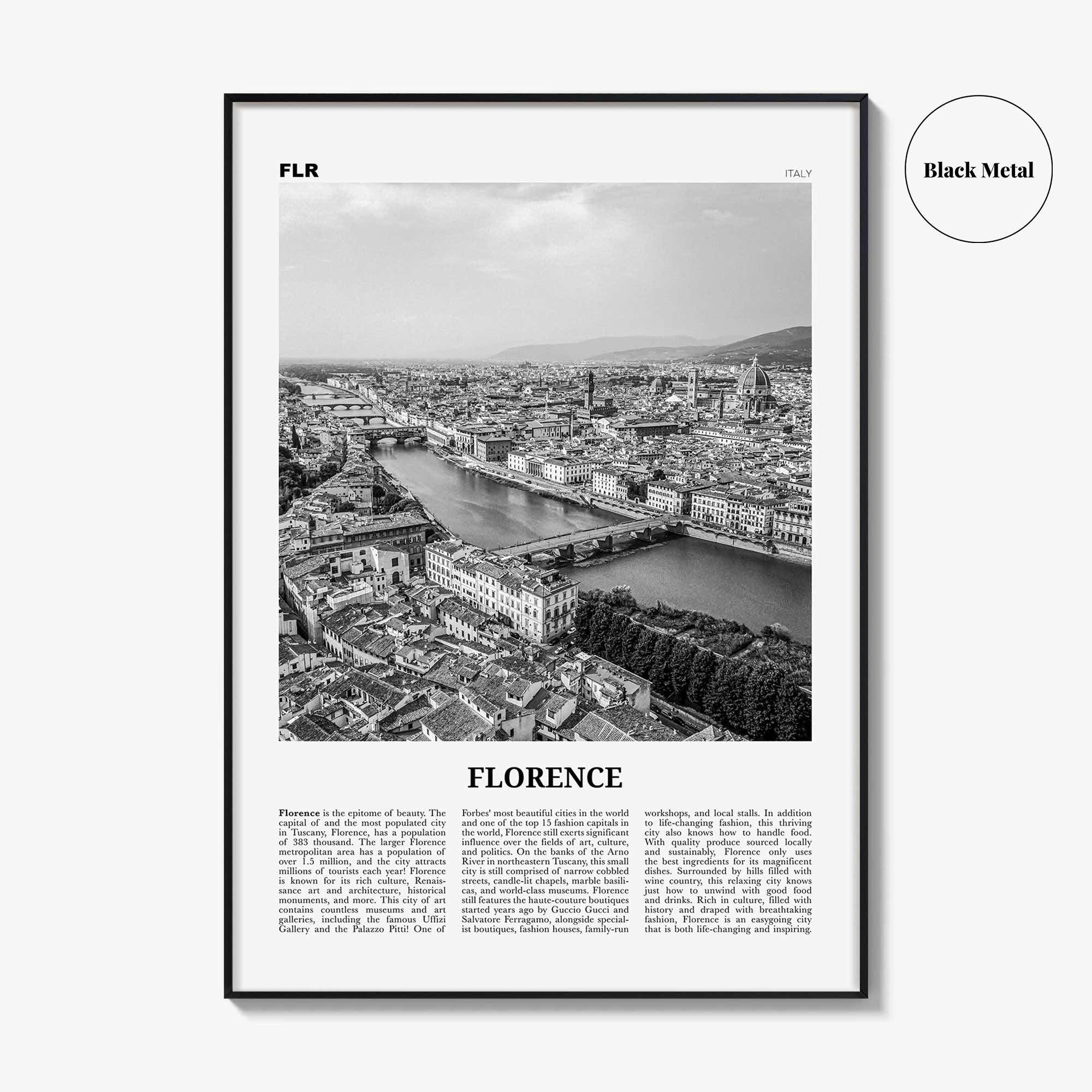 Florence Print Black and White No 2, Florence Wall Art, Florence Poster, Florence Photo, Florence Decor, Italy, Firenze, Tuscany, Italia