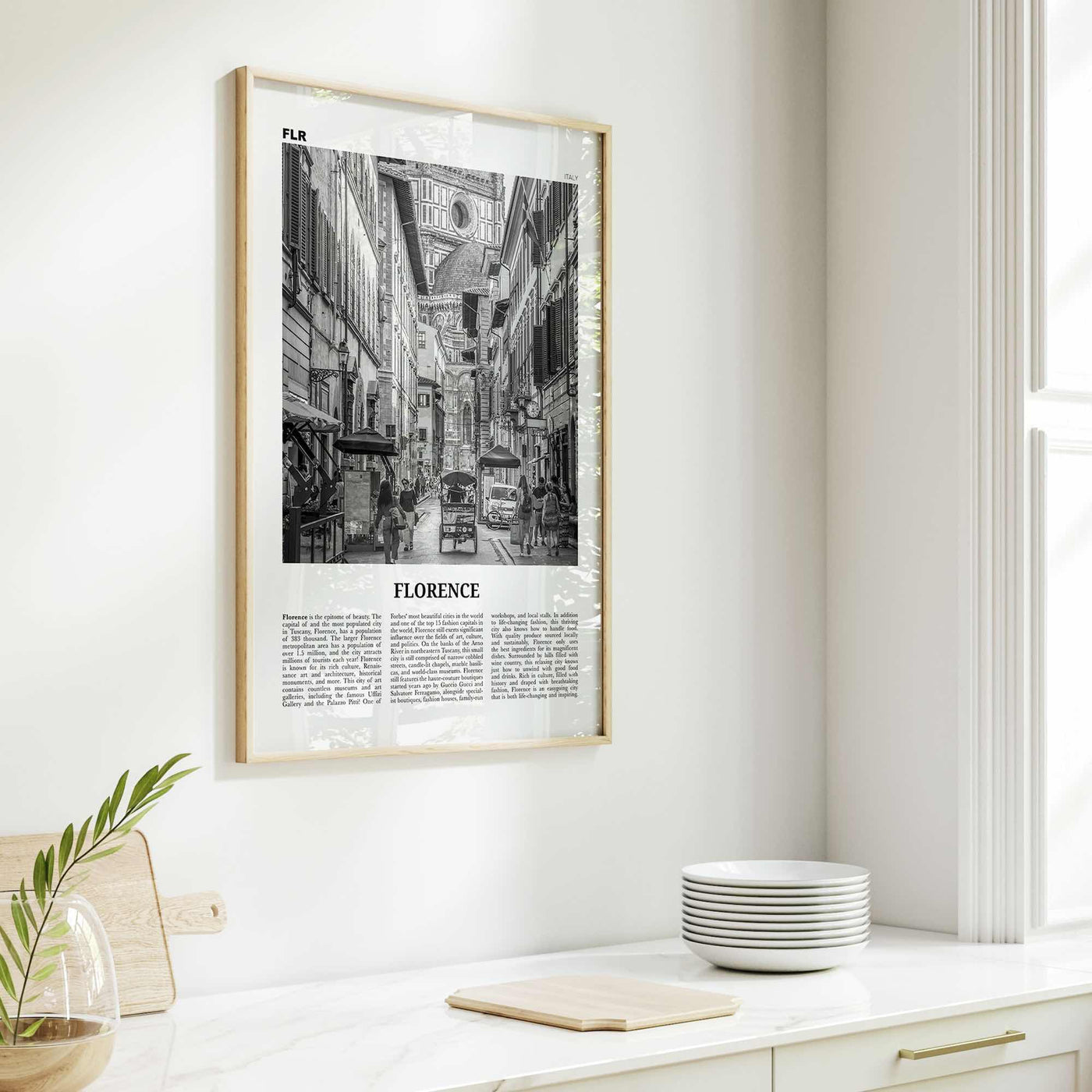 Florence Print Black and White No 3, Florence Wall Art, Florence Poster, Florence Photo, Florence Decor, Italy, Firenze, Tuscany, Italia