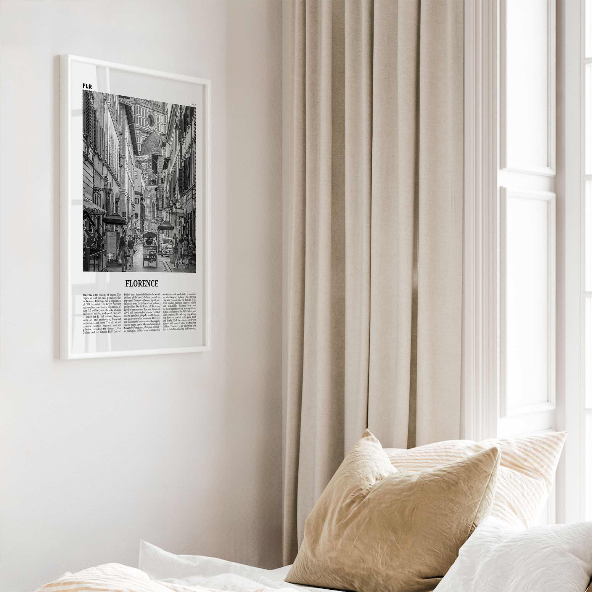 Florence Print Black and White No 3, Florence Wall Art, Florence Poster, Florence Photo, Florence Decor, Italy, Firenze, Tuscany, Italia