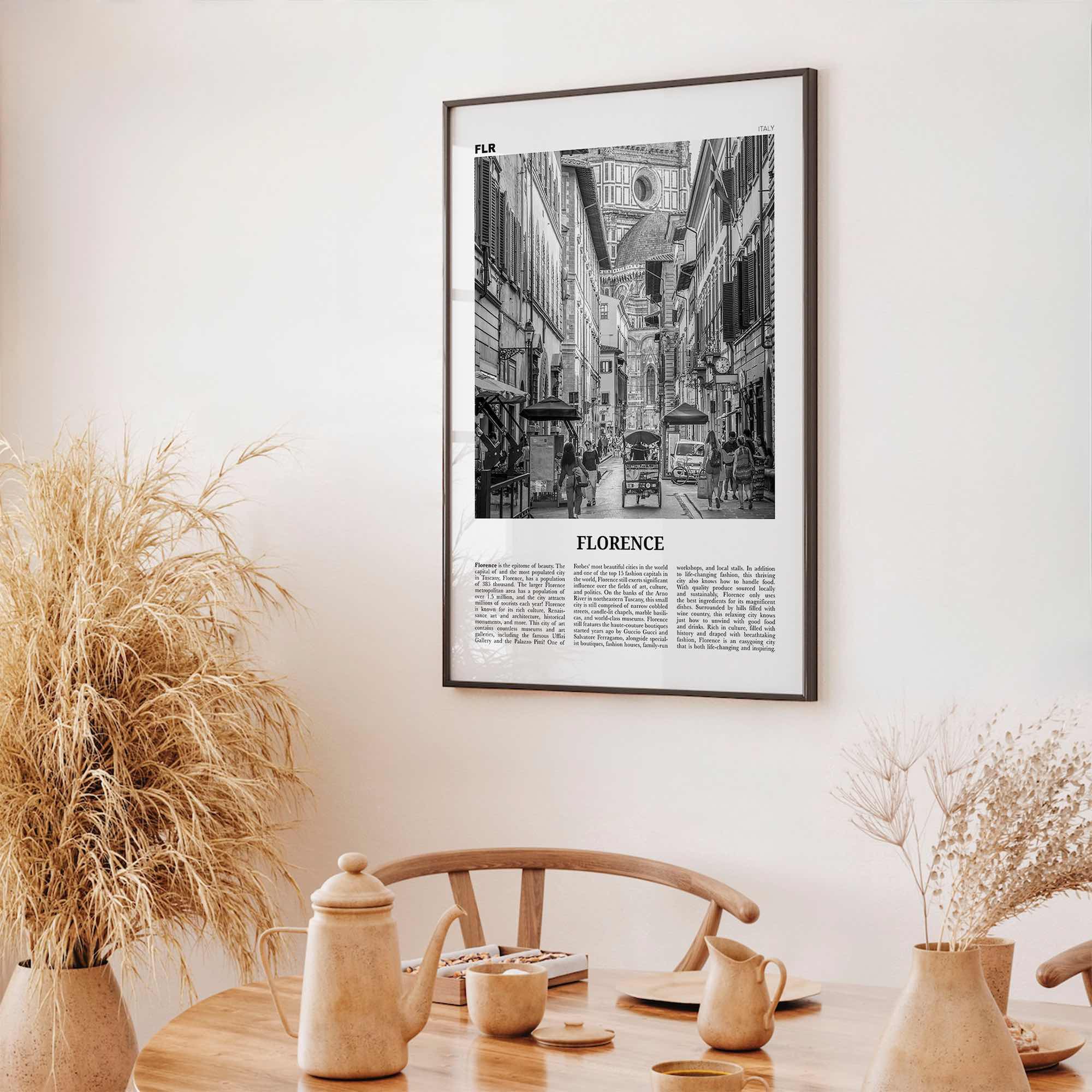 Florence Print Black and White No 3, Florence Wall Art, Florence Poster, Florence Photo, Florence Decor, Italy, Firenze, Tuscany, Italia