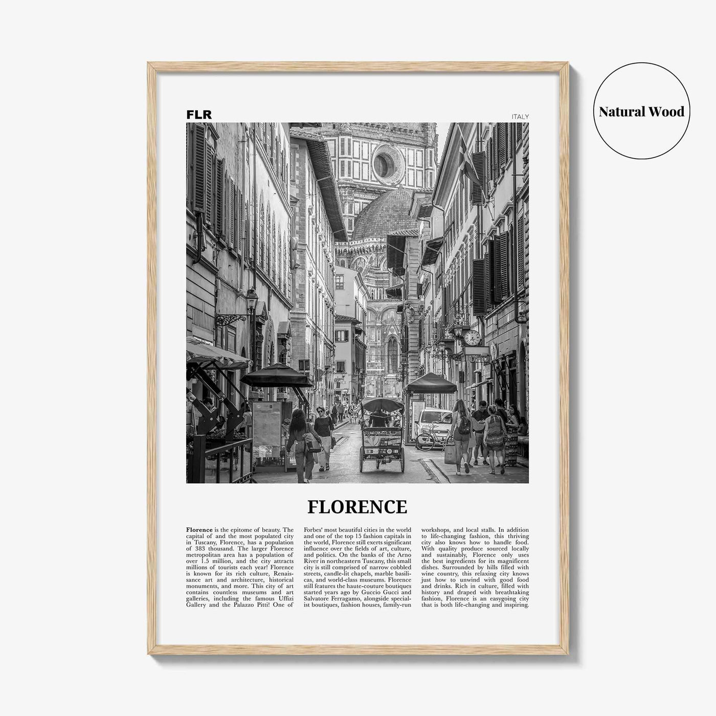 Florence Print Black and White No 3, Florence Wall Art, Florence Poster, Florence Photo, Florence Decor, Italy, Firenze, Tuscany, Italia