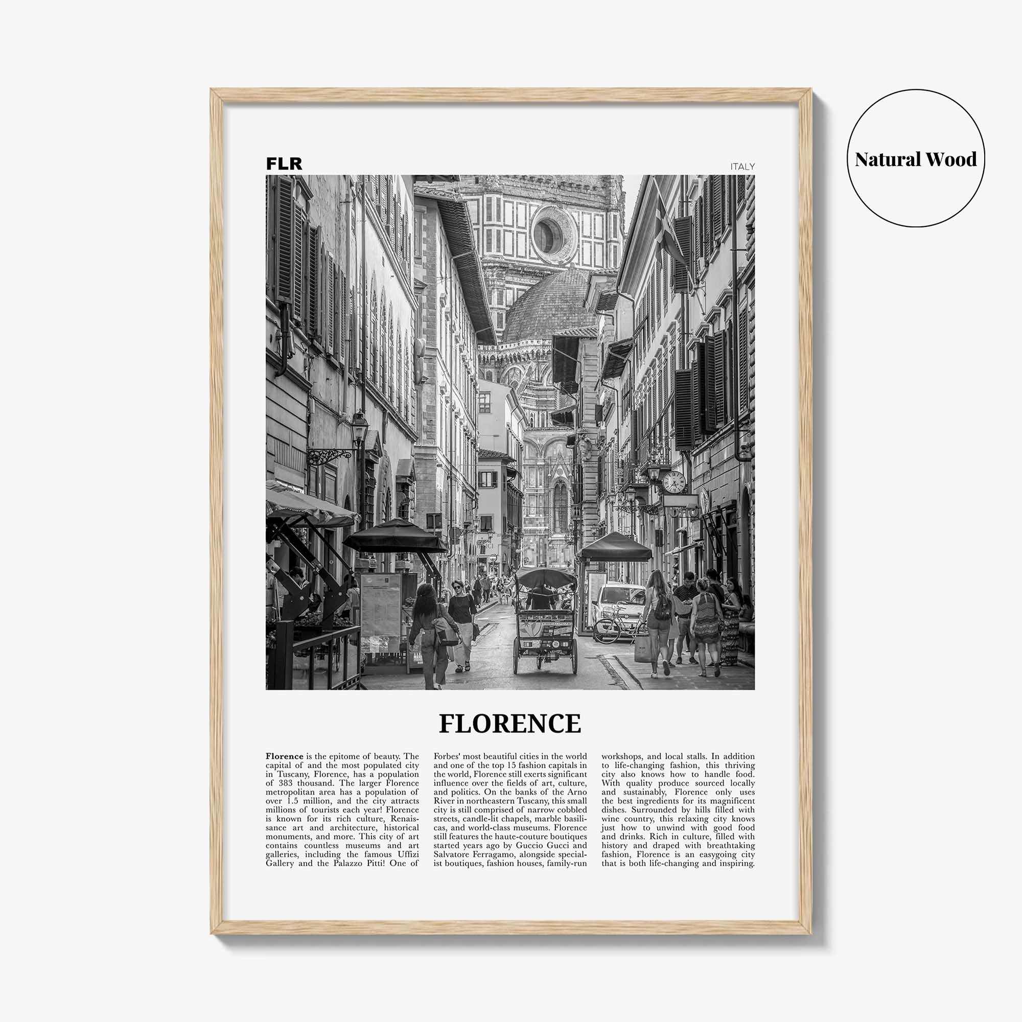 Florence Print Black and White No 3, Florence Wall Art, Florence Poster, Florence Photo, Florence Decor, Italy, Firenze, Tuscany, Italia