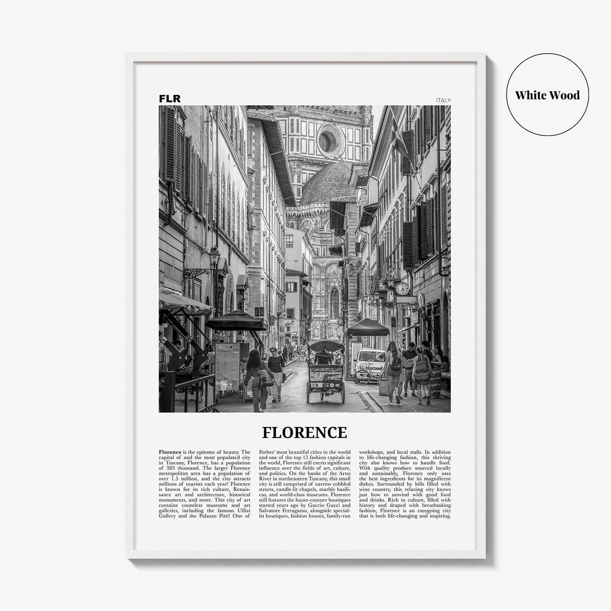 Florence Print Black and White No 3, Florence Wall Art, Florence Poster, Florence Photo, Florence Decor, Italy, Firenze, Tuscany, Italia