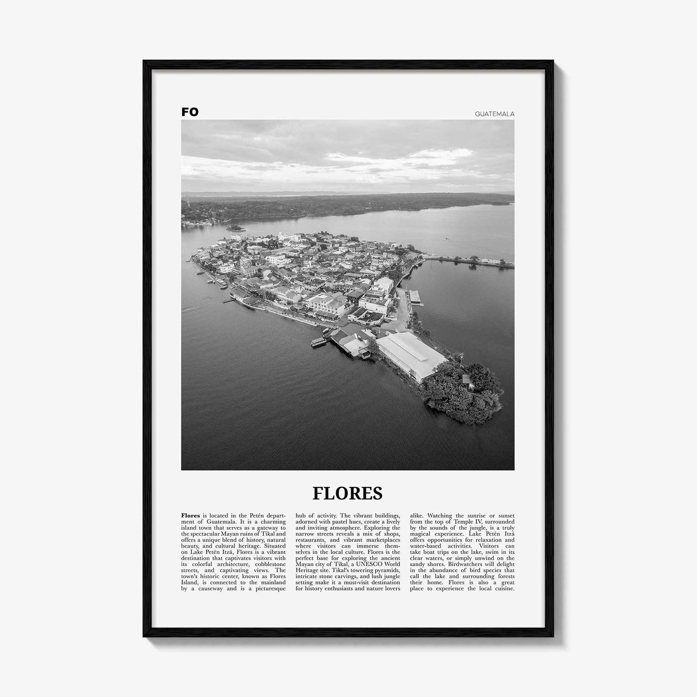 Flores Print Black and White, Flores Wall Art, Flores Poster, Flores Photo, Flores Wall Décor, Flores Map, Indonesia