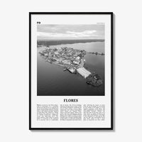 Flores Print Black and White, Flores Wall Art, Flores Poster, Flores Photo, Flores Wall Décor, Flores Map, Indonesia