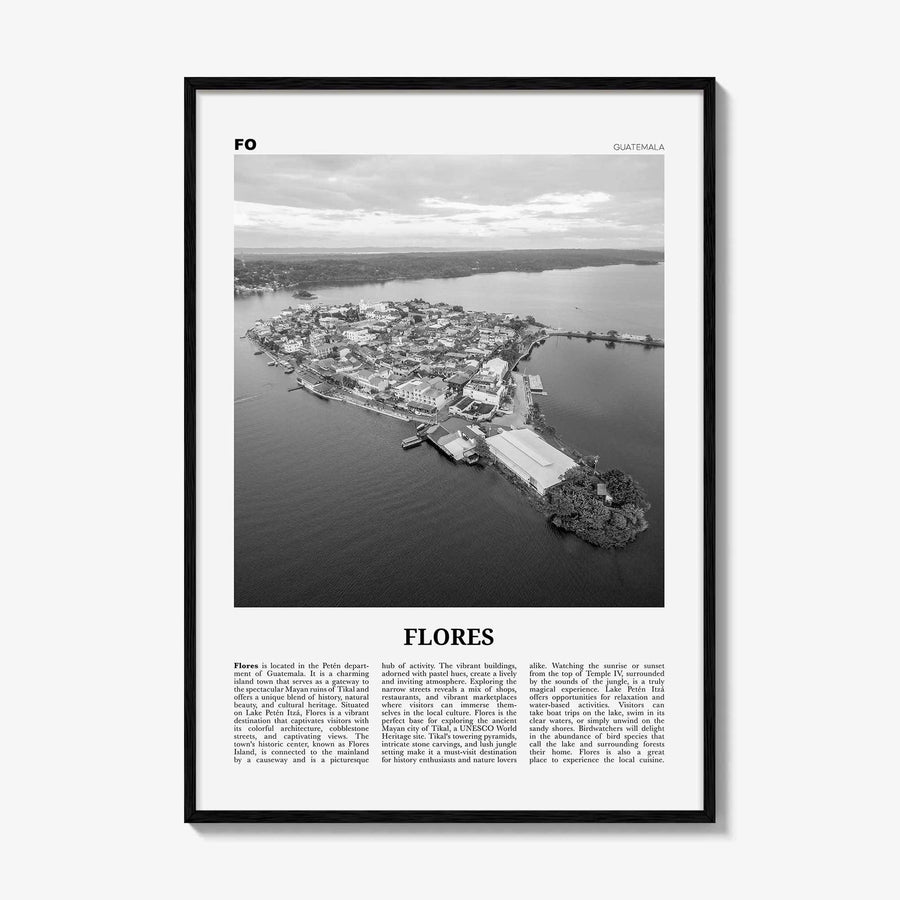 Flores Print Black and White, Flores Wall Art, Flores Poster, Flores Photo, Flores Wall Décor, Flores Map, Indonesia