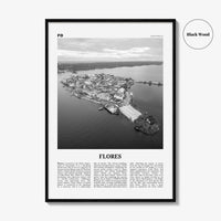 Flores Print Black and White, Flores Wall Art, Flores Poster, Flores Photo, Flores Wall Décor, Flores Map, Indonesia