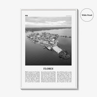 Flores Print Black and White, Flores Wall Art, Flores Poster, Flores Photo, Flores Wall Décor, Flores Map, Indonesia