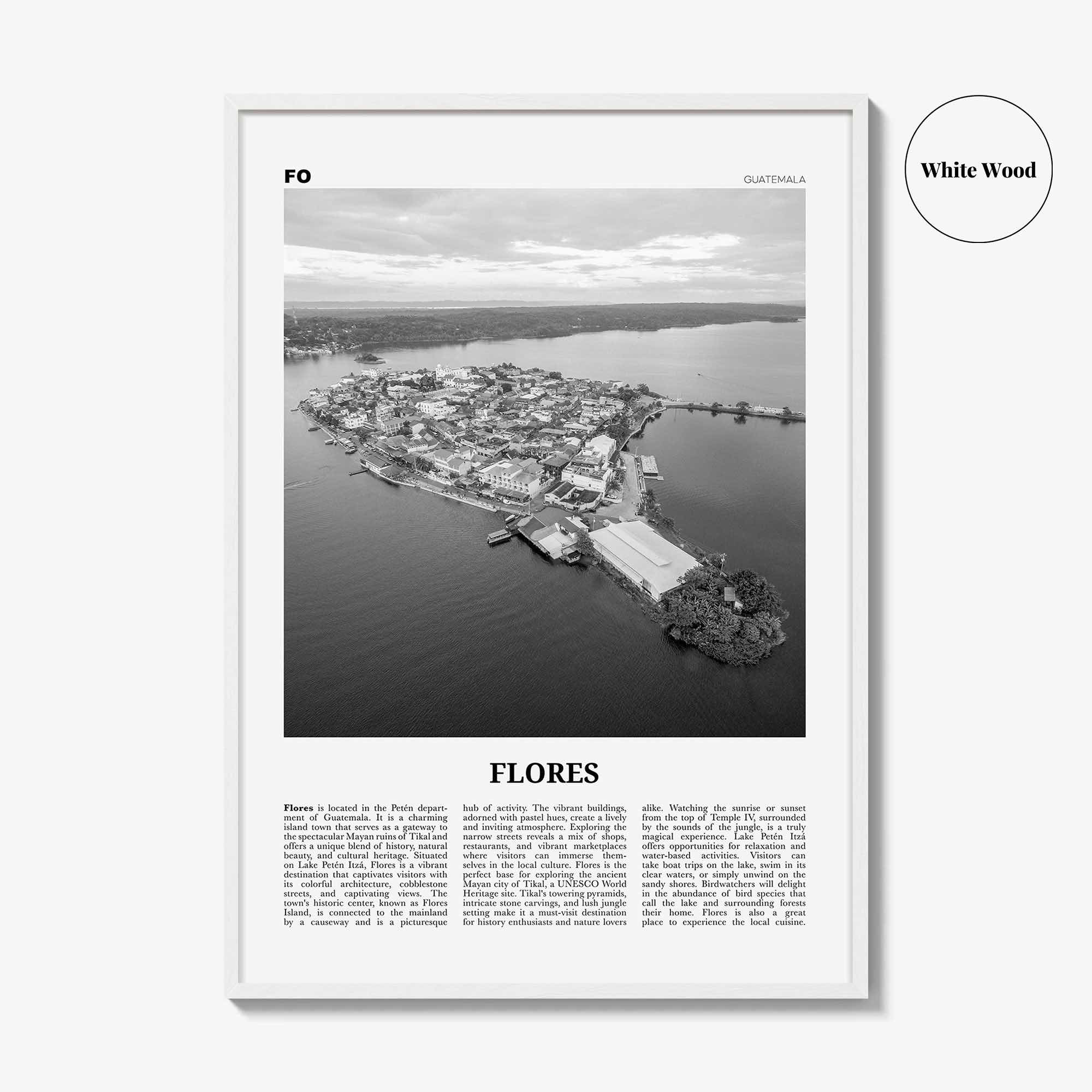 Flores Print Black and White, Flores Wall Art, Flores Poster, Flores Photo, Flores Wall Décor, Flores Map, Indonesia