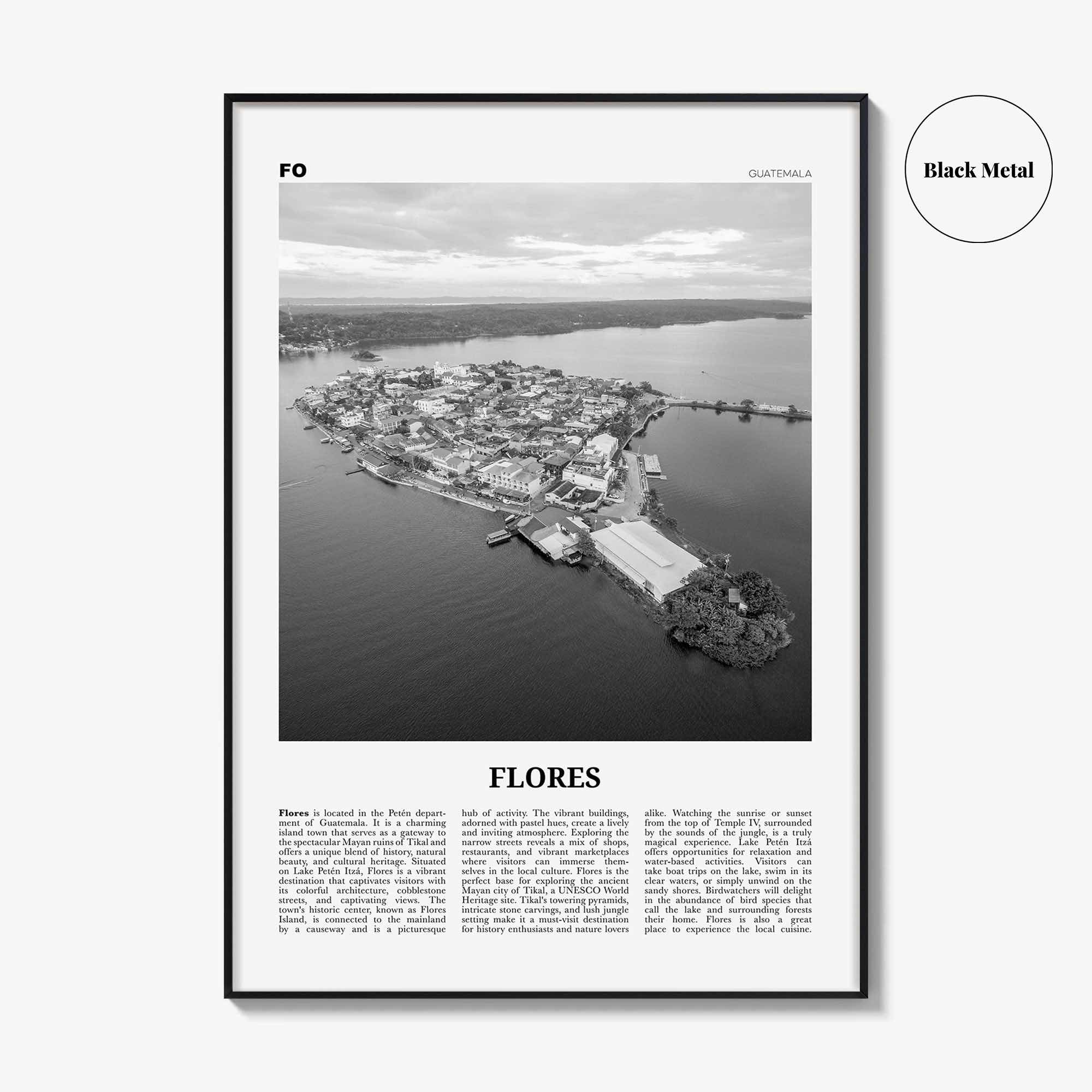 Flores Print Black and White, Flores Wall Art, Flores Poster, Flores Photo, Flores Wall Décor, Flores Map, Indonesia