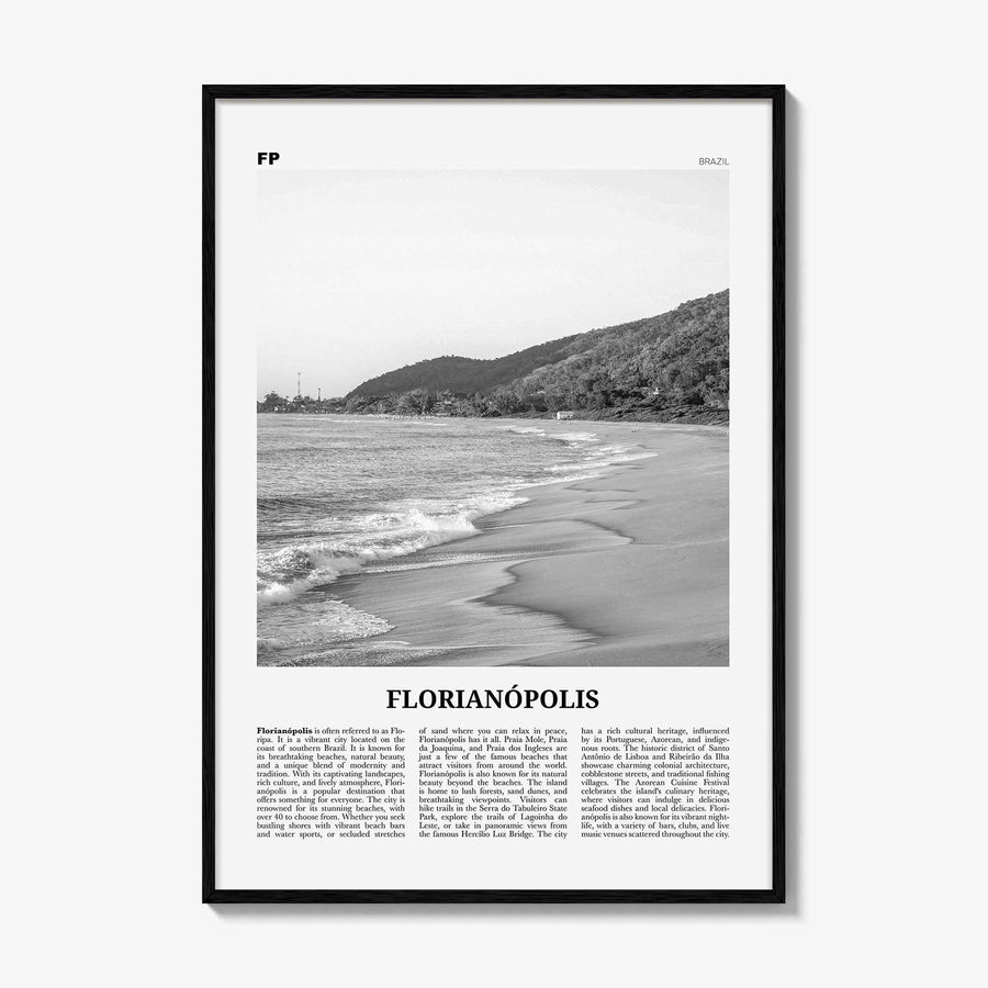 Florianopolis Print Black and White, Florianopolis Wall Art, Florianopolis Poster, Florianopolis Photo, Florianopolis Wall Décor, Brazil