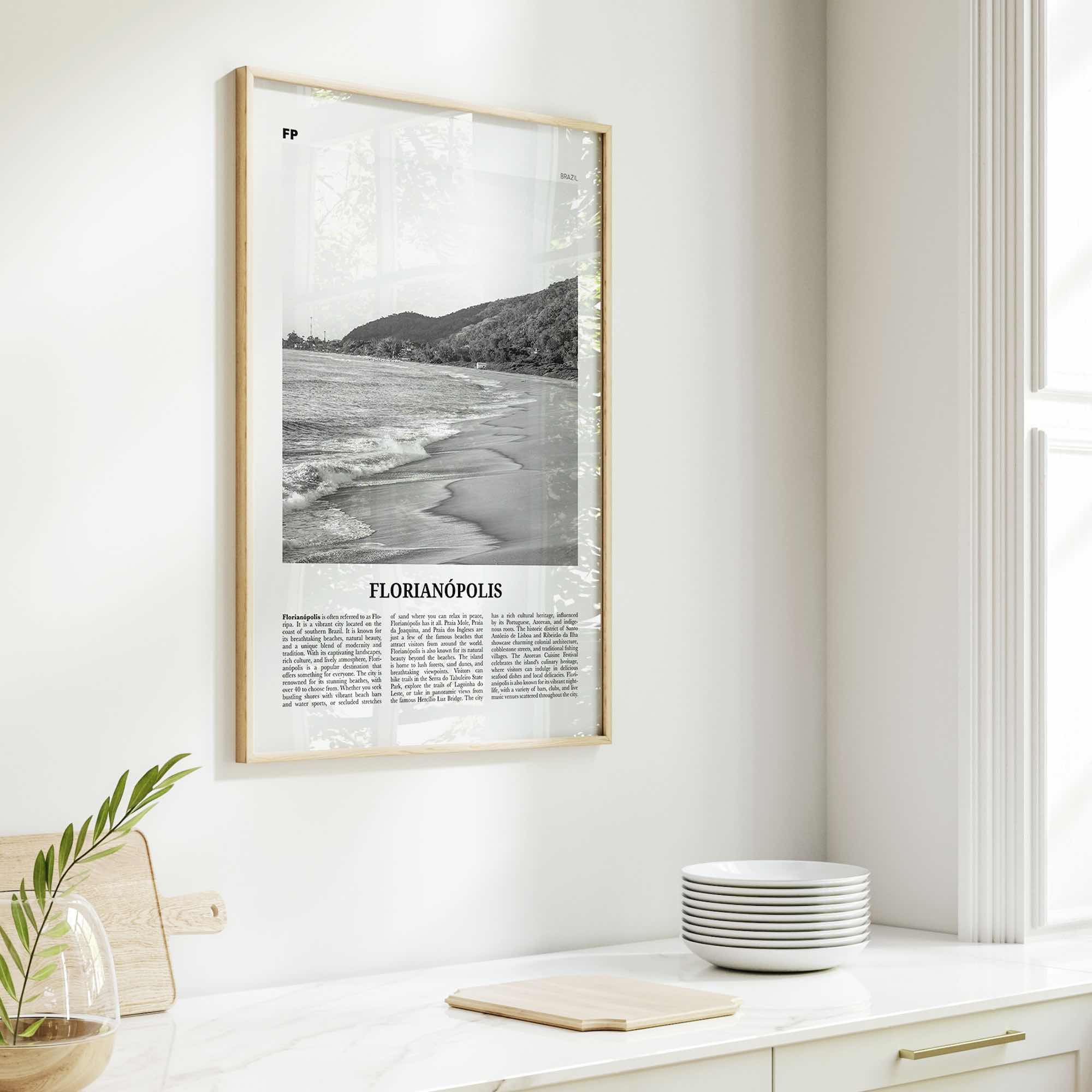 Florianopolis Print Black and White, Florianopolis Wall Art, Florianopolis Poster, Florianopolis Photo, Florianopolis Wall Décor, Brazil