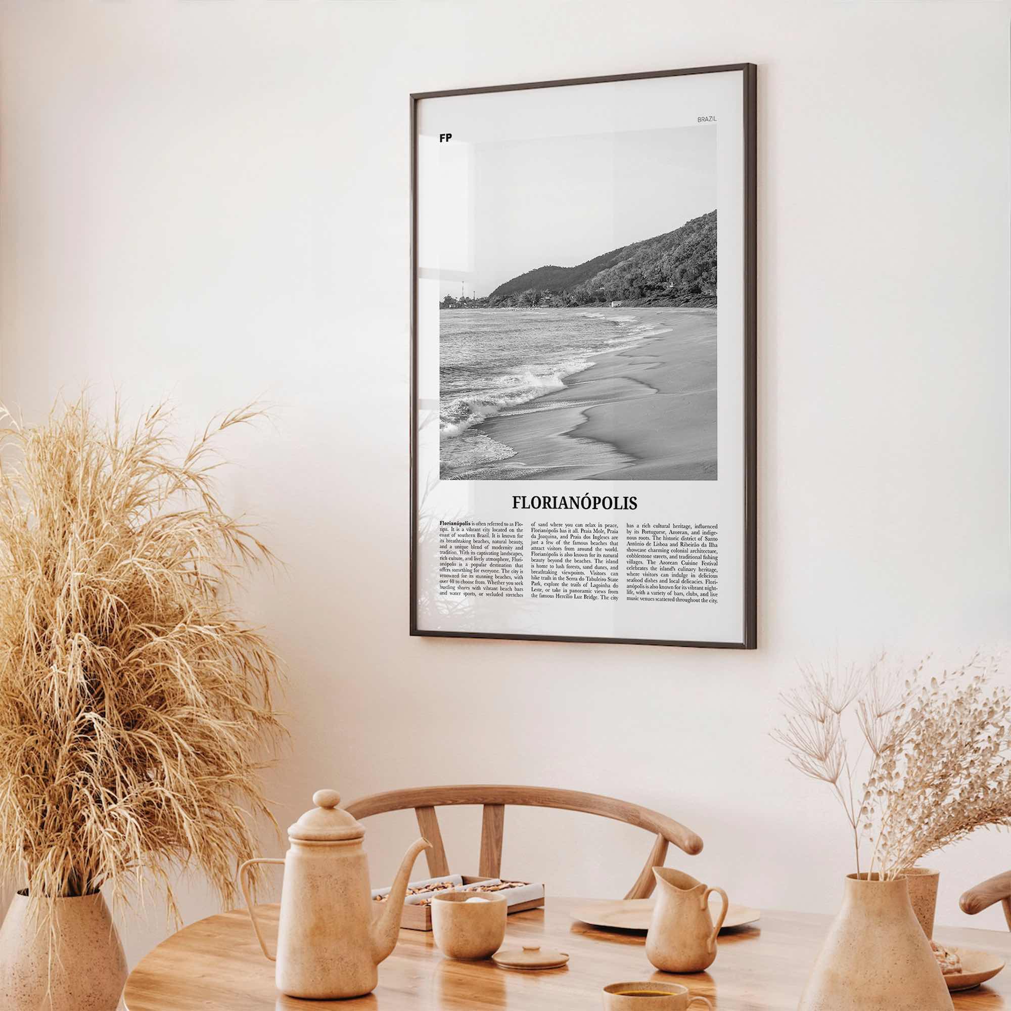 Florianopolis Print Black and White, Florianopolis Wall Art, Florianopolis Poster, Florianopolis Photo, Florianopolis Wall Décor, Brazil