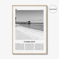 Florida Keys Print Black and White, Florida Keys Wall Art, Florida Keys Poster, Florida Keys Photo, Florida Keys Map, USA, United States