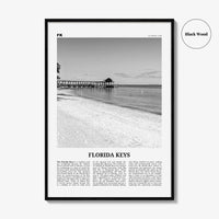 Florida Keys Print Black and White, Florida Keys Wall Art, Florida Keys Poster, Florida Keys Photo, Florida Keys Map, USA, United States