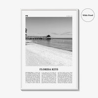 Florida Keys Print Black and White, Florida Keys Wall Art, Florida Keys Poster, Florida Keys Photo, Florida Keys Map, USA, United States