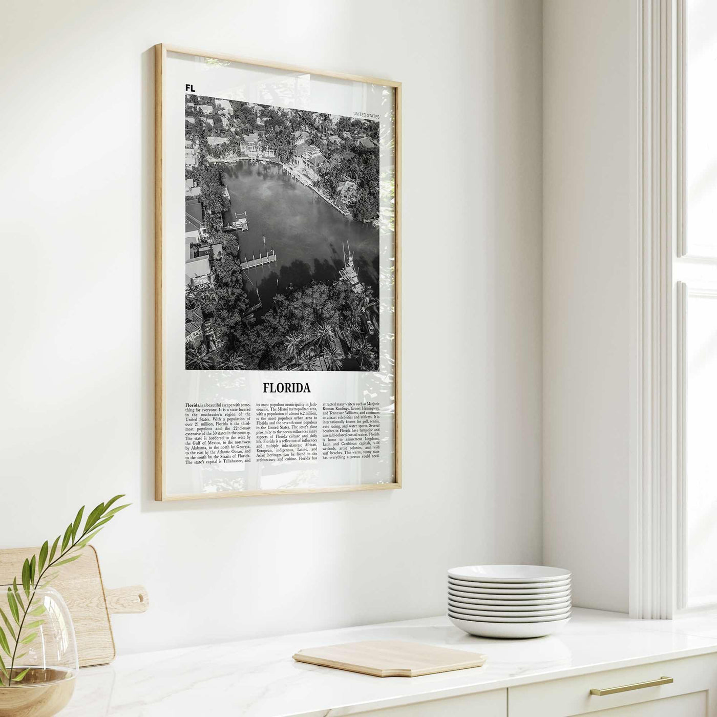 Florida Print Black and White No 4, Florida Wall Art, Florida Poster, Florida Photo, Florida Wall Decor, USA, United States, North America