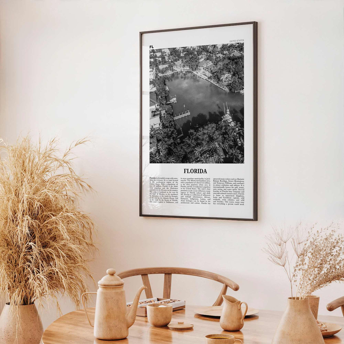 Florida Print Black and White No 4, Florida Wall Art, Florida Poster, Florida Photo, Florida Wall Decor, USA, United States, North America