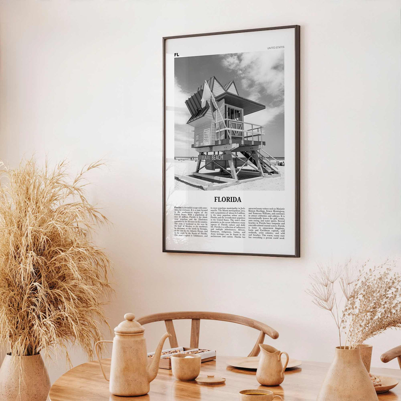 Florida Print Black and White No 5, Florida Wall Art, Florida Poster, Florida Photo, Florida Wall Decor, USA, United States