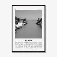 Florida Print Black and White No 6, Florida Wall Art, Florida Poster, Florida Photo, Florida Wall Décor, Florida Map, United States