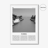 Florida Print Black and White No 6, Florida Wall Art, Florida Poster, Florida Photo, Florida Wall Décor, Florida Map, United States