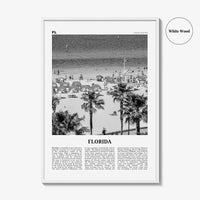 Florida Print Black and White No 7, Florida Wall Art, Florida Poster, Florida Photo, Florida Wall Décor, Florida Map, United States