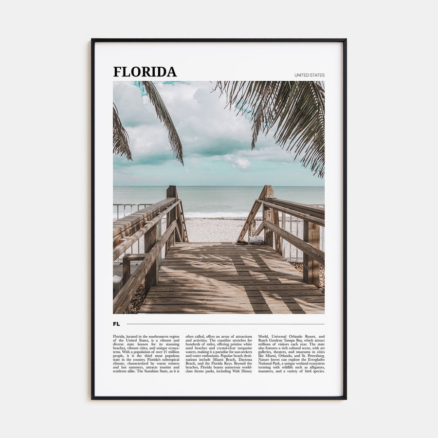 Florida Travel Color Poster