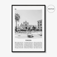 Foggia Print Black and White, Foggia Wall Art, Foggia Poster, Foggia Photo, Foggia Map, Foggia Wall Decor, Italy, Italia, Fògge, Apulia