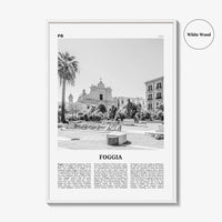 Foggia Print Black and White, Foggia Wall Art, Foggia Poster, Foggia Photo, Foggia Map, Foggia Wall Decor, Italy, Italia, Fògge, Apulia