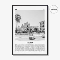 Foggia Print Black and White, Foggia Wall Art, Foggia Poster, Foggia Photo, Foggia Map, Foggia Wall Decor, Italy, Italia, Fògge, Apulia