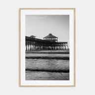 Folly Beach Photo B&W Poster