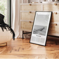 Folly Beach Print Black and White, Folly Beach Wall Art, Folly Beach Poster, Folly Beach Photo, Folly Beach Wall Décor, South Carolina, USA