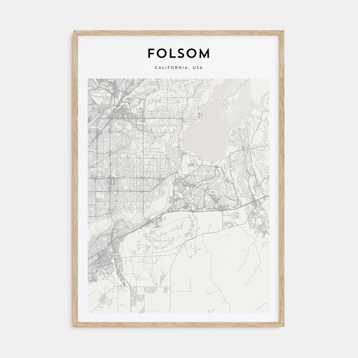 Folsom Map Portrait Poster