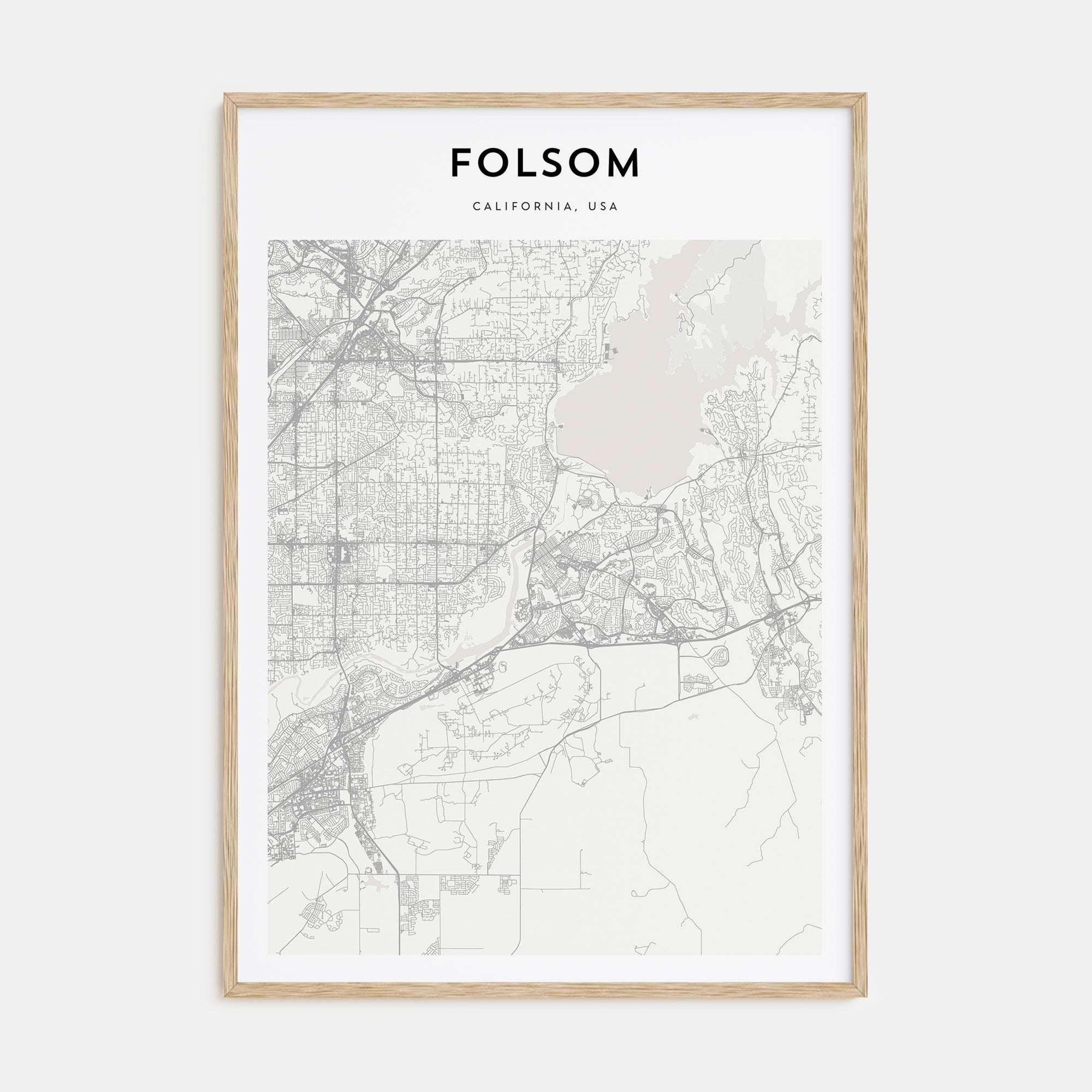 Folsom Map Portrait Poster