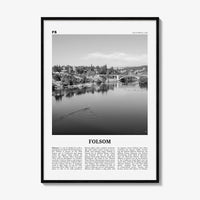 Folsom Print Black and White, Folsom Wall Art, Folsom Poster, Folsom Photo, Folsom Wall Décor, California, USA, United States