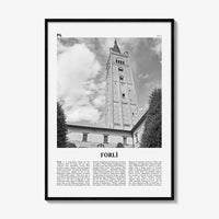 Forli Print Black and White, Forlì Wall Art, Forlì Poster, Forlì Photo, Forlì Wall Décor, Forlì Map, Italy