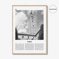 Forli Print Black and White, Forlì Wall Art, Forlì Poster, Forlì Photo, Forlì Wall Décor, Forlì Map, Italy