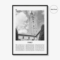 Forli Print Black and White, Forlì Wall Art, Forlì Poster, Forlì Photo, Forlì Wall Décor, Forlì Map, Italy