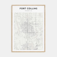 Fort Collins Map Portrait Poster