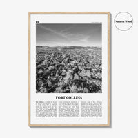 Fort Collins Print Black and White, Fort Collins Wall Art, Fort Collins Poster, Fort Collins Photo, Fort Collins Décor, Colorado, USA