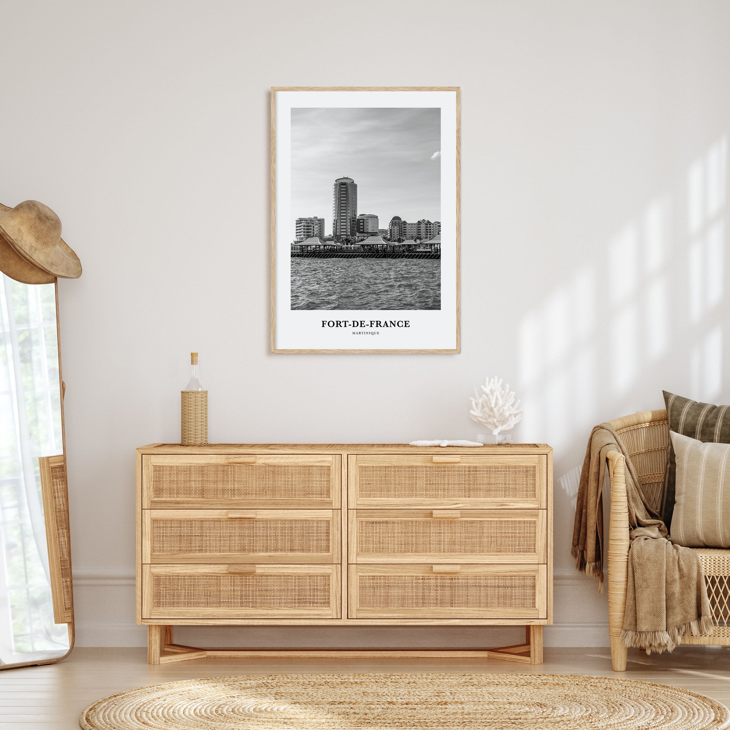 Fort-de-France Portrait B&W Poster