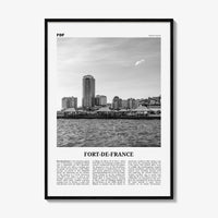Fort De France Print Black and White, Fort-de-France Wall Art, Fort-de-France Poster, Fort-de-France Photo, Martinique