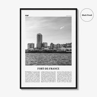 Fort De France Print Black and White, Fort-de-France Wall Art, Fort-de-France Poster, Fort-de-France Photo, Martinique