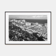 Fort Lauderdale Landscape B&W Poster
