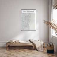 Fort Lauderdale Map Portrait Poster