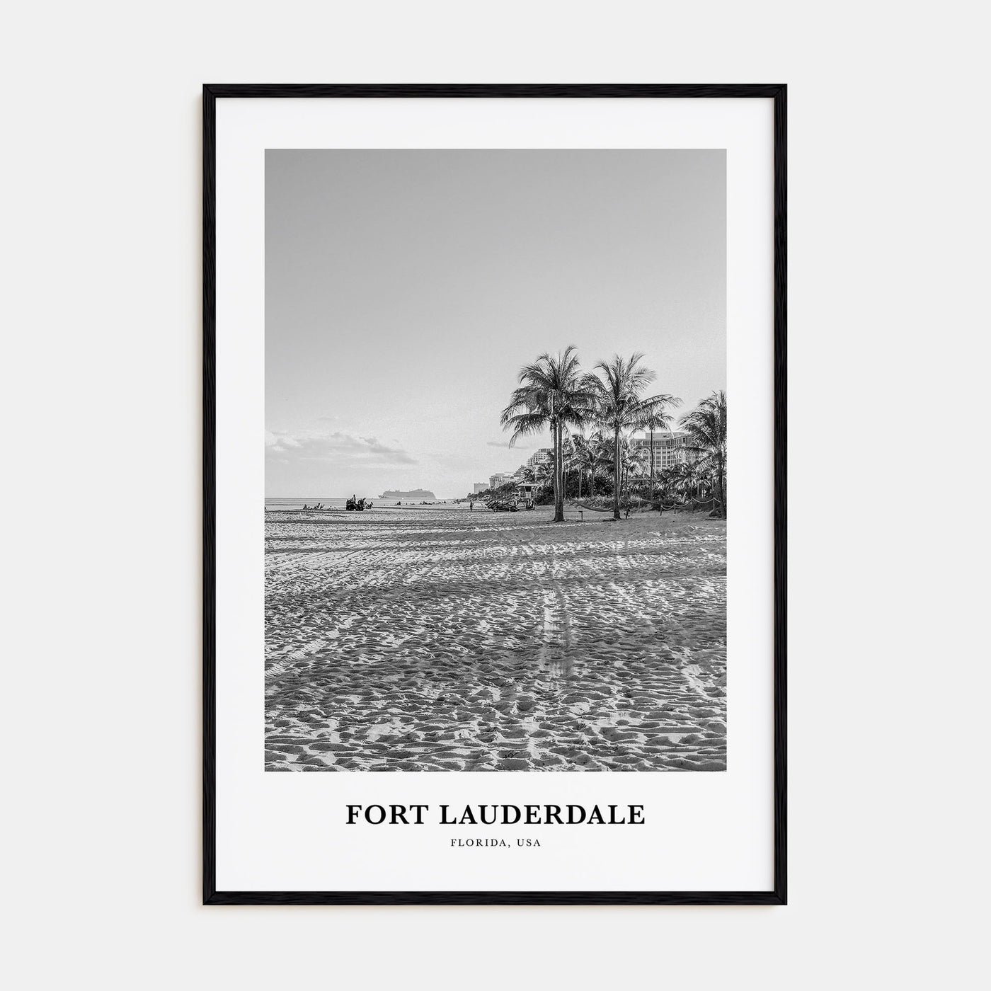 Fort Lauderdale Portrait B&W No 1 Poster